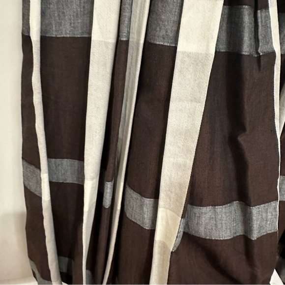 Anthropologie Maeve Women’s Brown Beaded Pleat Plaid Fit Flare Knee Length Dress - Picture 8 of 14